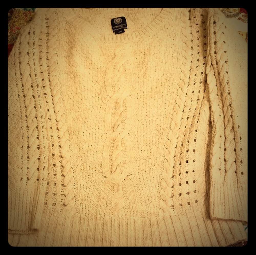 American Eagle thick fisherman's sweater